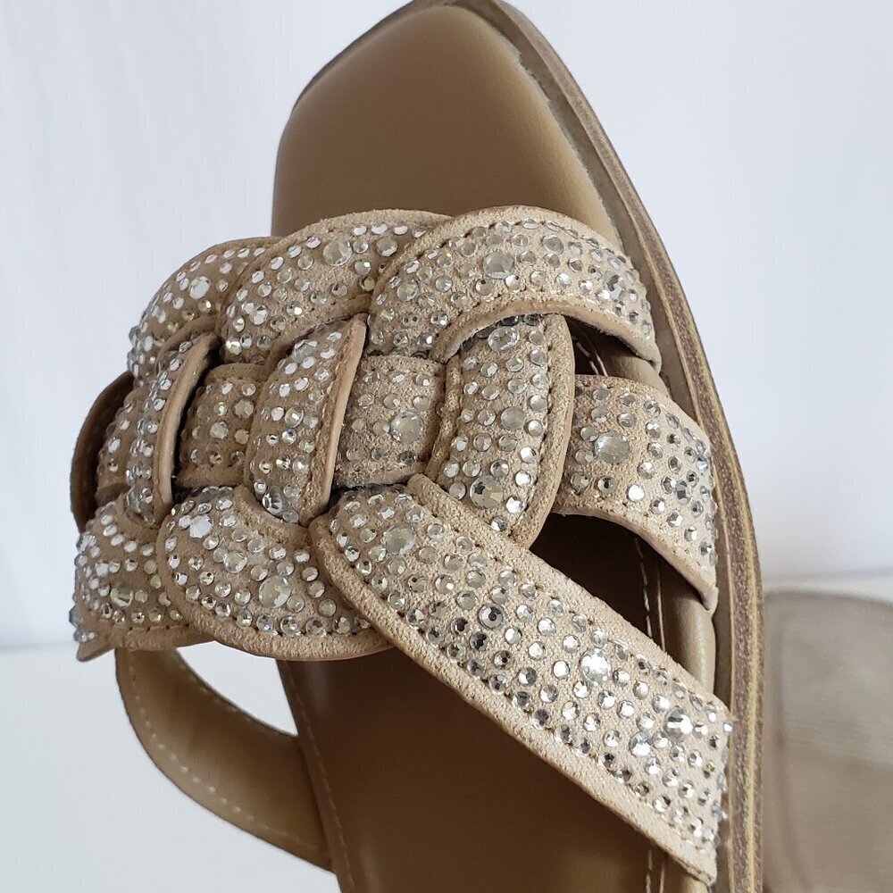 A. New Day - Slip On Tan Shoes with Rhinestones. Size 7 1/2 - Picture 8 of 8